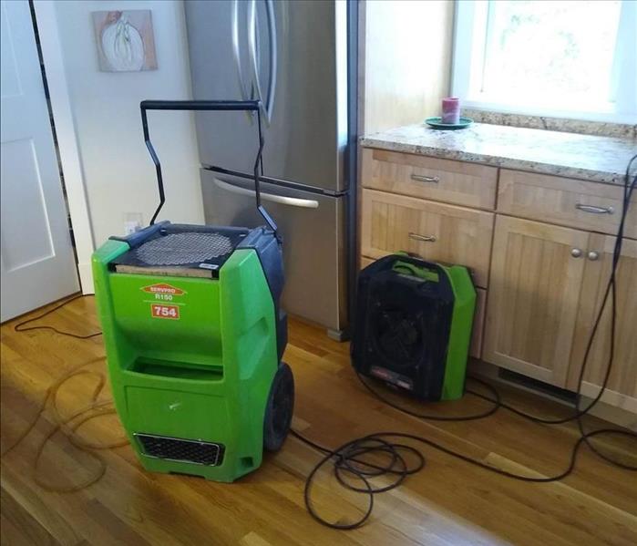 Dehumidifier and air mover.