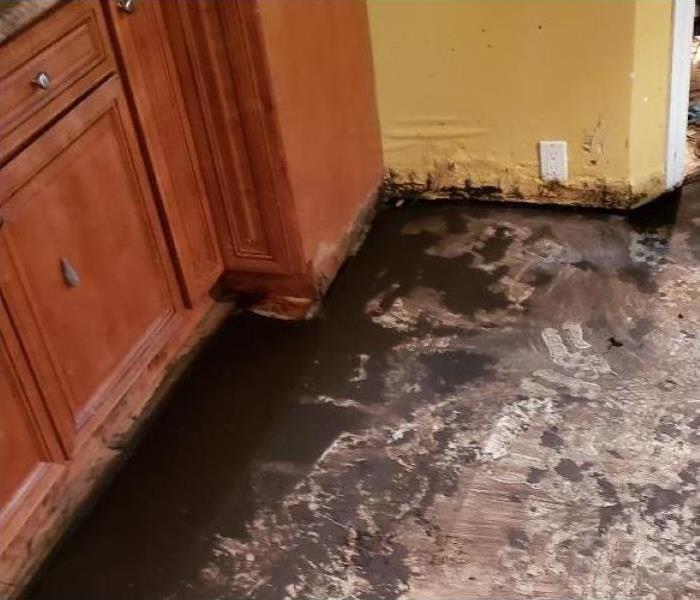 Mud on floor due to storm water